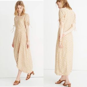 Madewell Peekaboo Sleeve Maxi Dress in Blossoming Vines Size 8